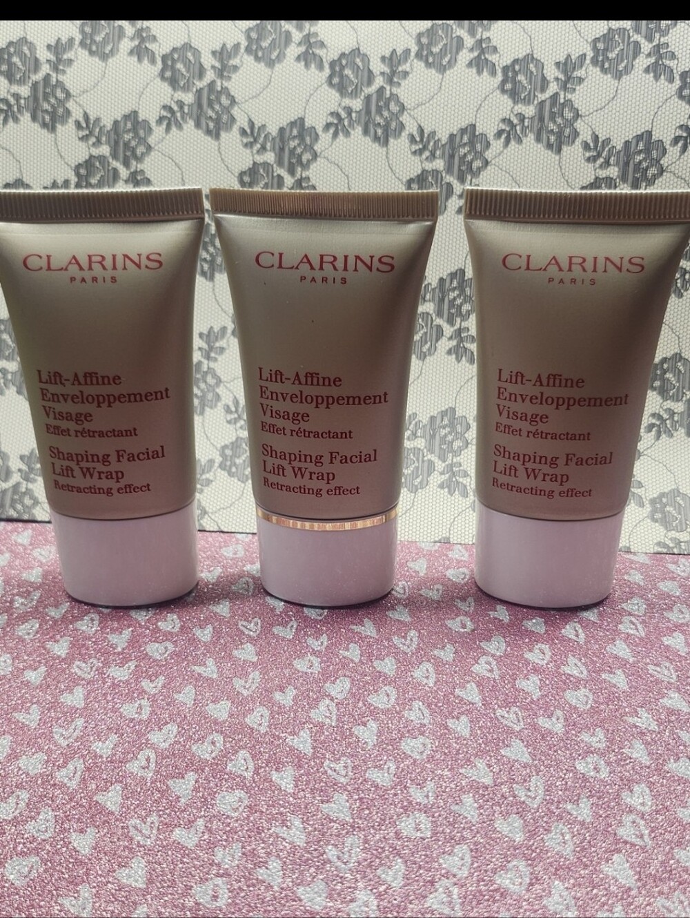 3 Qty - Clarins Shaping Facial Lift Wrap - 15ml each- New - Sealed